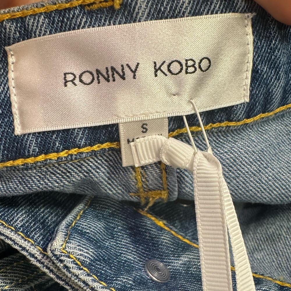RONNY KOBO Makena Skirt Indigo Wash Denim Button Fly 100% Cotton Size Small NWT - Picture 4 of 5